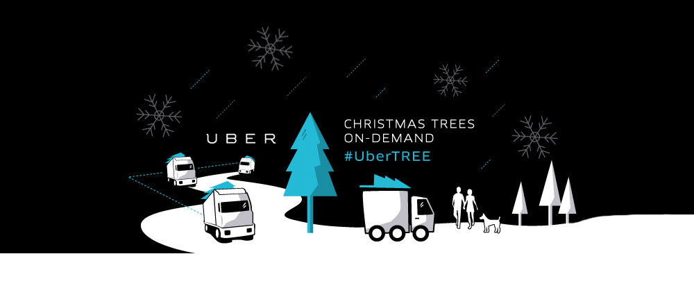 uber on-demand christmas tree delivery service